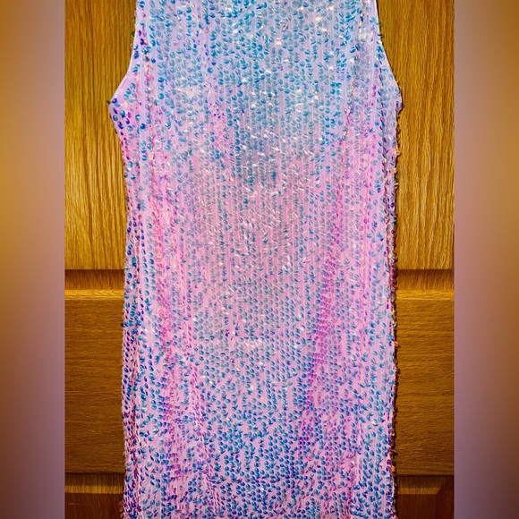 NWT Dolls Kill Club EXX Celestial Gaze Mini Dress in Pink Size Small - Picture 5 of 16